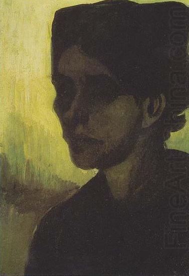 Vincent Van Gogh Head of a young peasant woman with a dark hood china oil painting image
